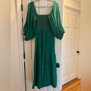Free People Dahlia Embroidered Maxi Dress
